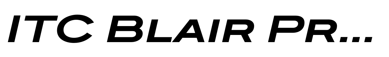 ITC Blair Pro Bold Italic
